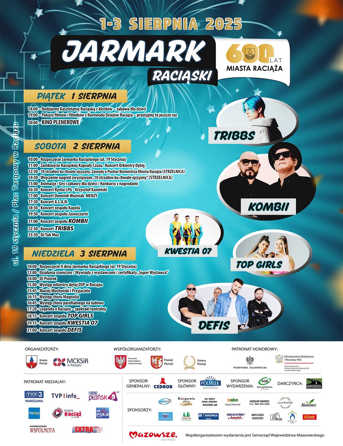 Koncerty, gwiazdy i kapsuła czasu. Ten weekend należy do Raciąża