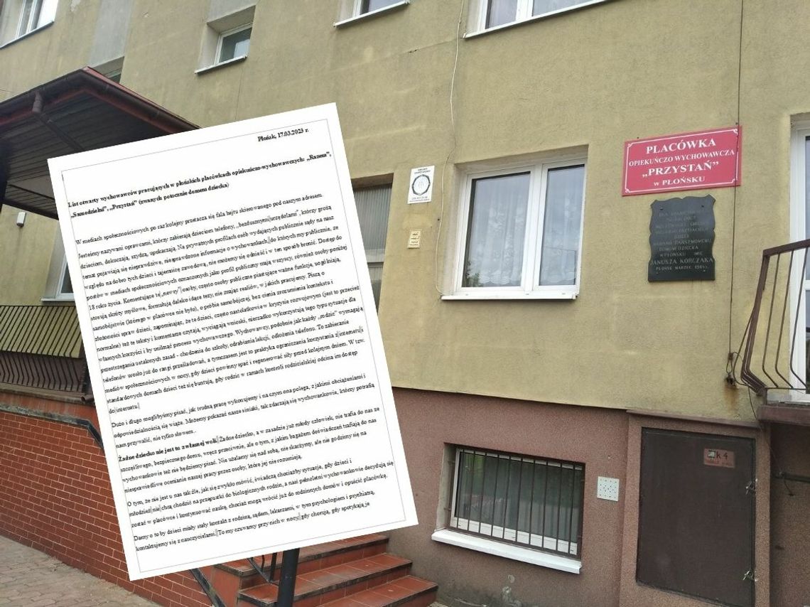List otwarty wychowawców płońskich placówek opiekuńczo-wychowawczych List otwarty wychowawców płońskich placówek opiekuńczo-wychowawczych