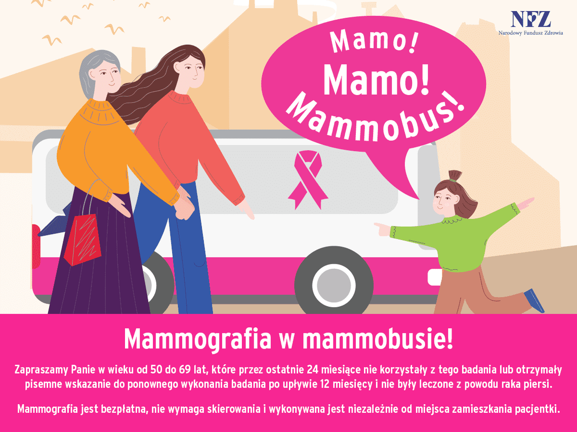 Mamo! Mamo! Mammobus! Zabierz mamę na badanie