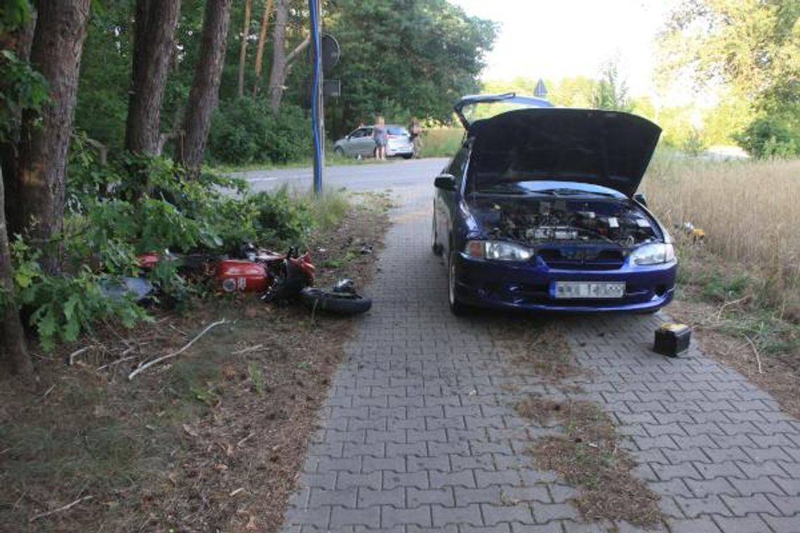 Motocyklista trafił do szpitala