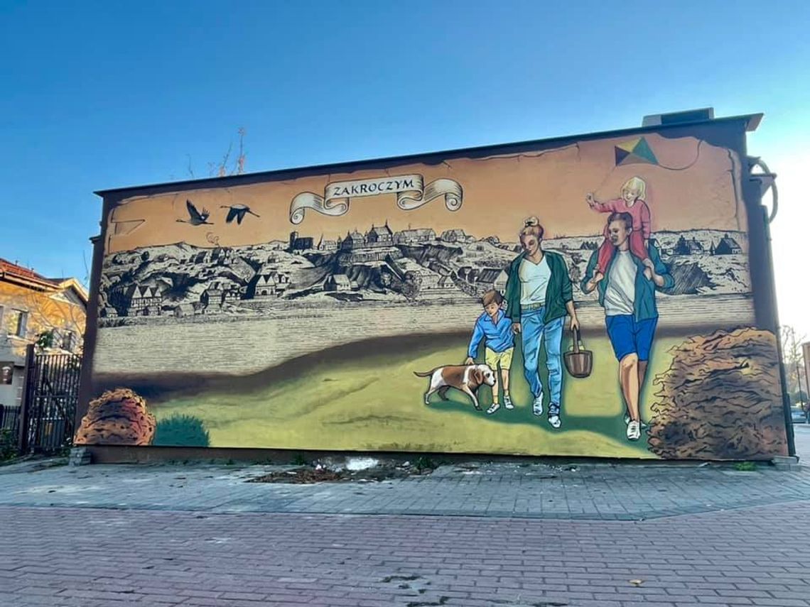 Mural z okazji 600-lecia nadania praw miejskich. Malowidło z pozytywnym odbiorem społecznym