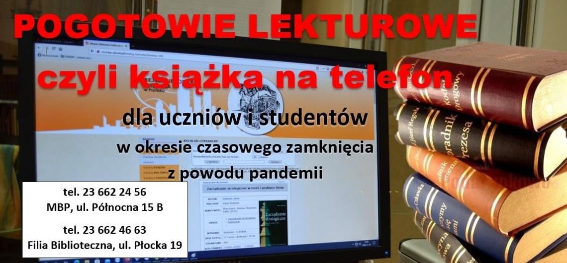 Na ratunek uczniom i studentom - MBP uruchomiła pogotowie lekturowe