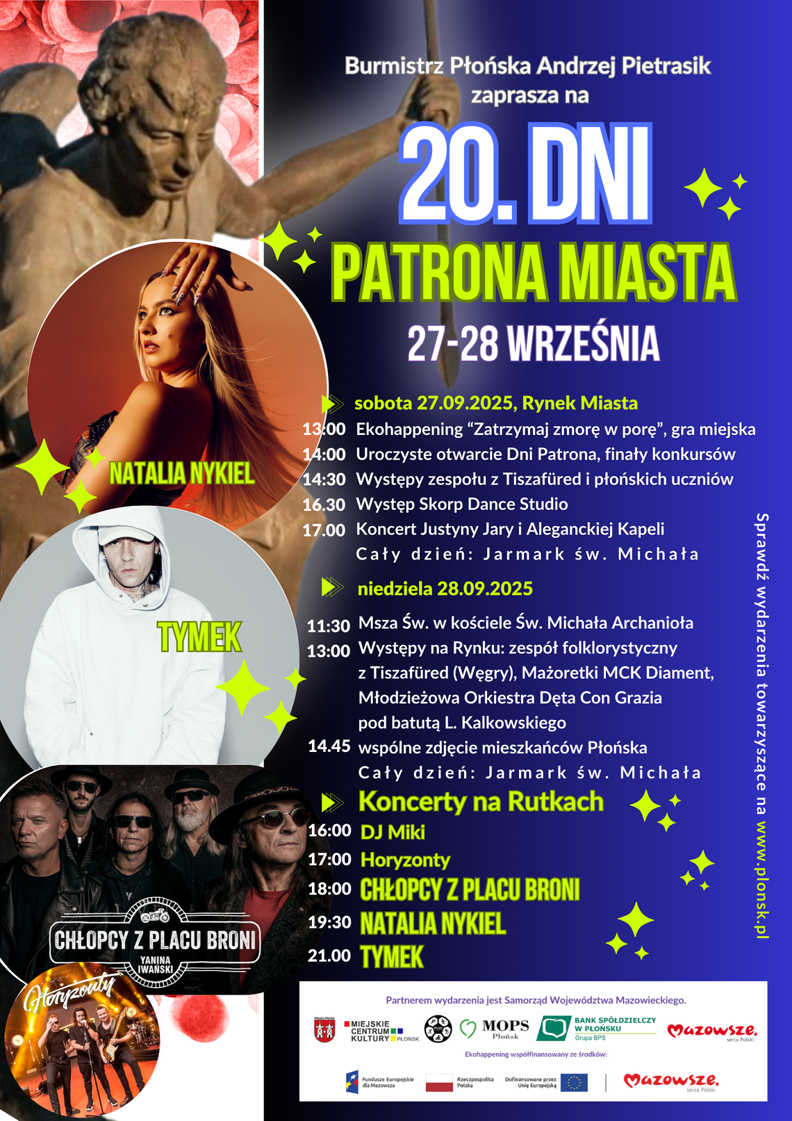 Natalia Nykiel i Chłopcy z Placu Broni zaśpiewają podczas Dni Patrona Miasta Płońska