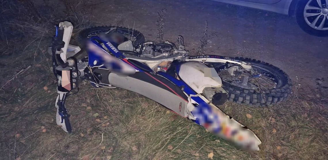 Niebezpieczna przejażdżka w Lisewie. 16-latek motocyklista trafił do szpitala