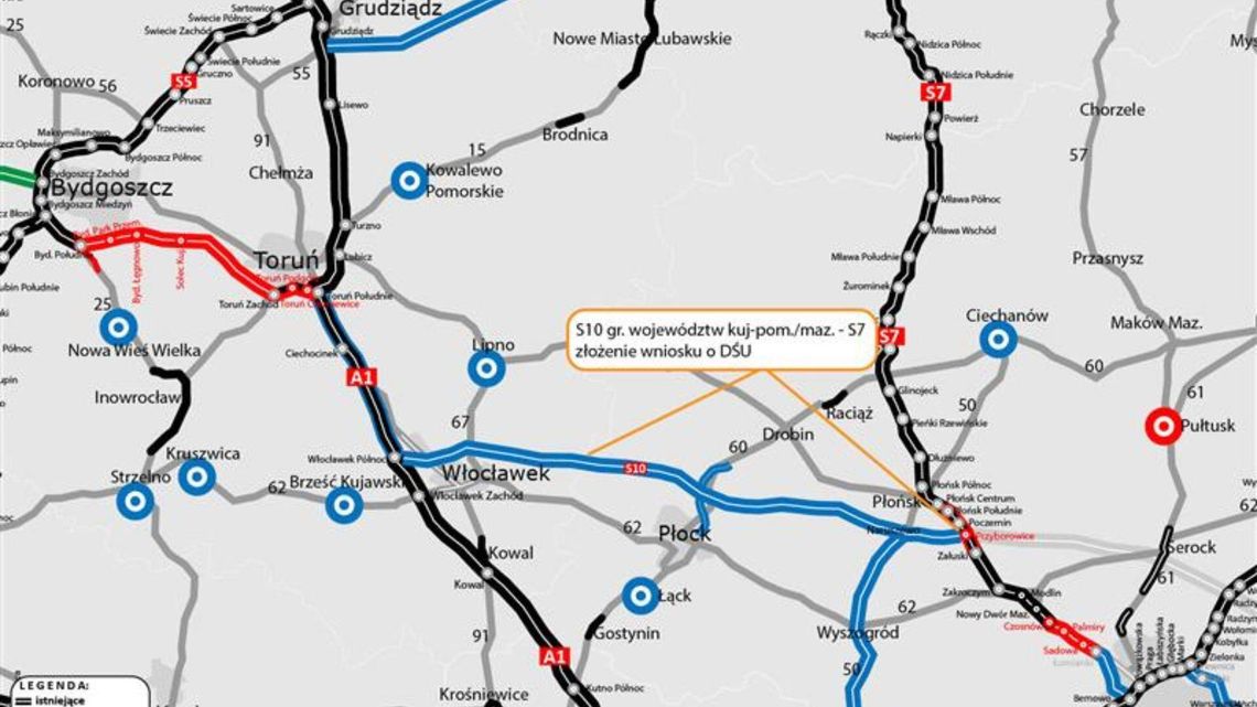 Nowa trasa S10: jest wniosek środowiskowy