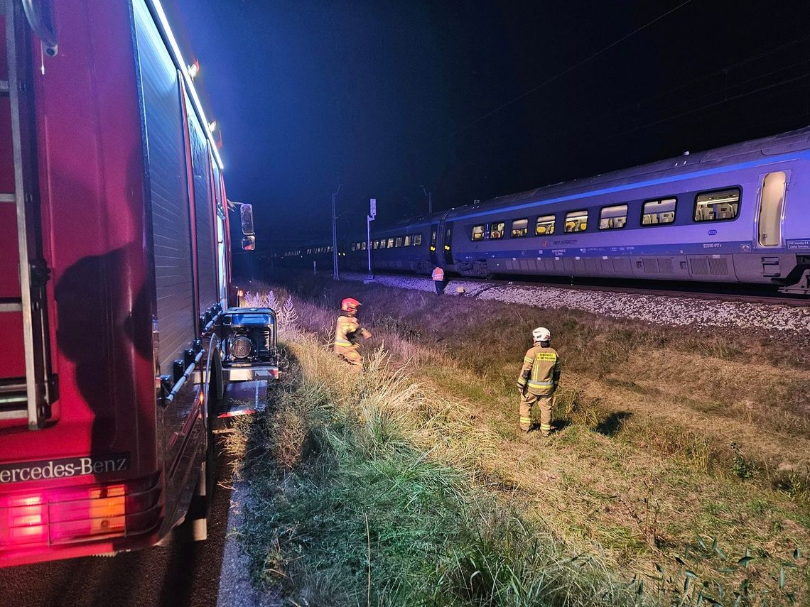 Pendolino uderzyło w łosia niedaleko Ciechanowa. Ewakuacja pasażerów