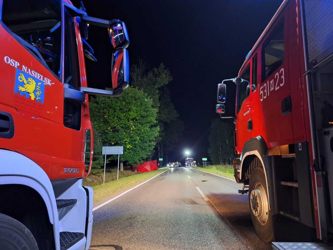 Pod Nasielskiem zginął 40-letni motocyklista. Czołowe zderzenie w Chrcynnie