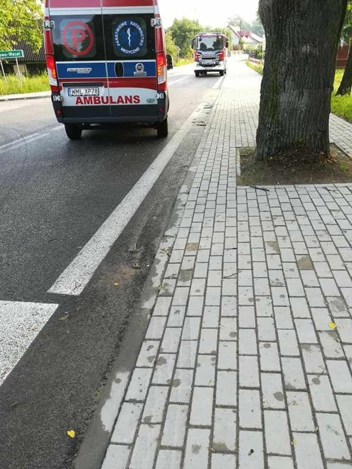 Potrącenie rowerzystki w Uniecku.