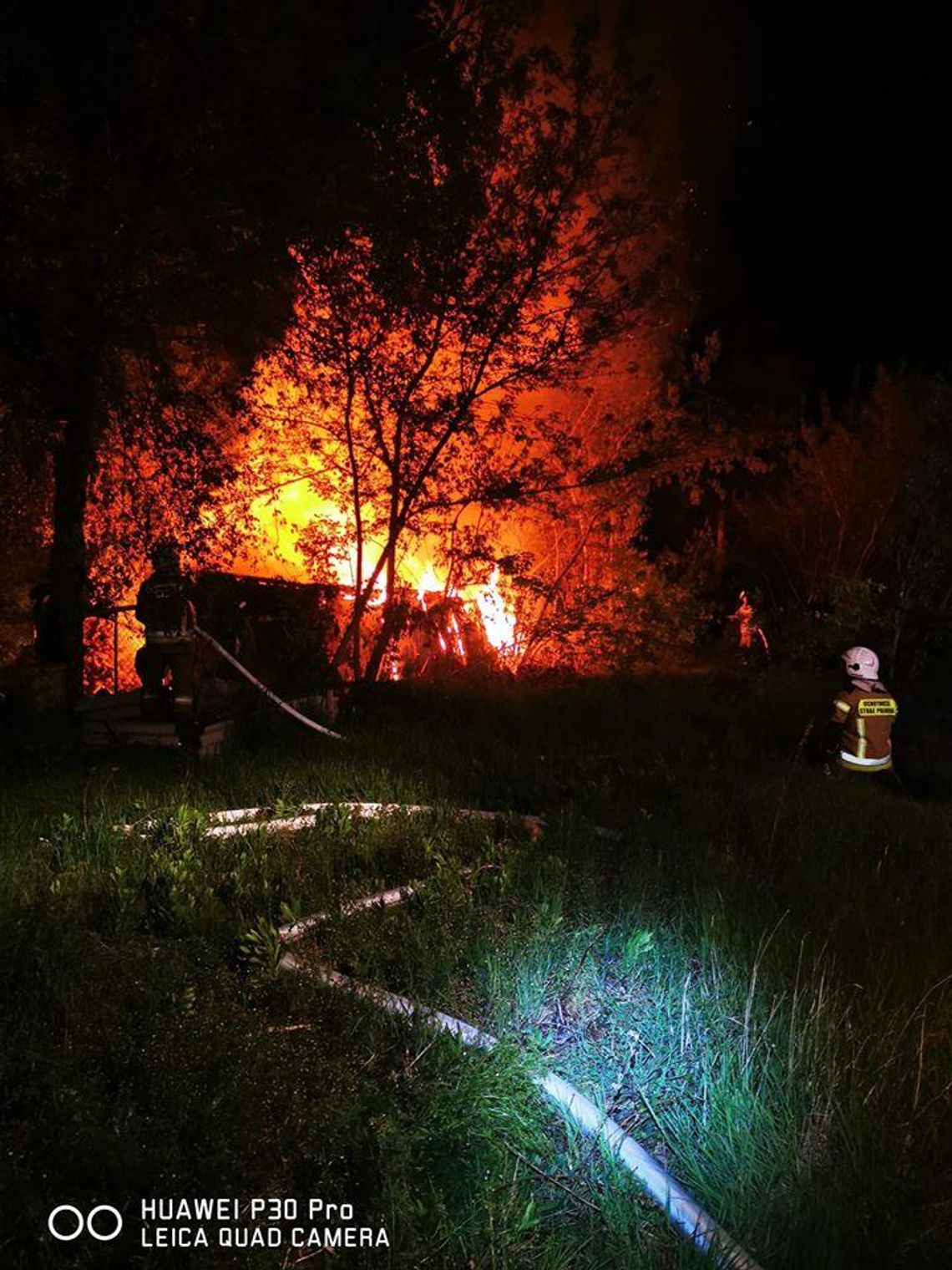 Pożar budynku gospodarczego