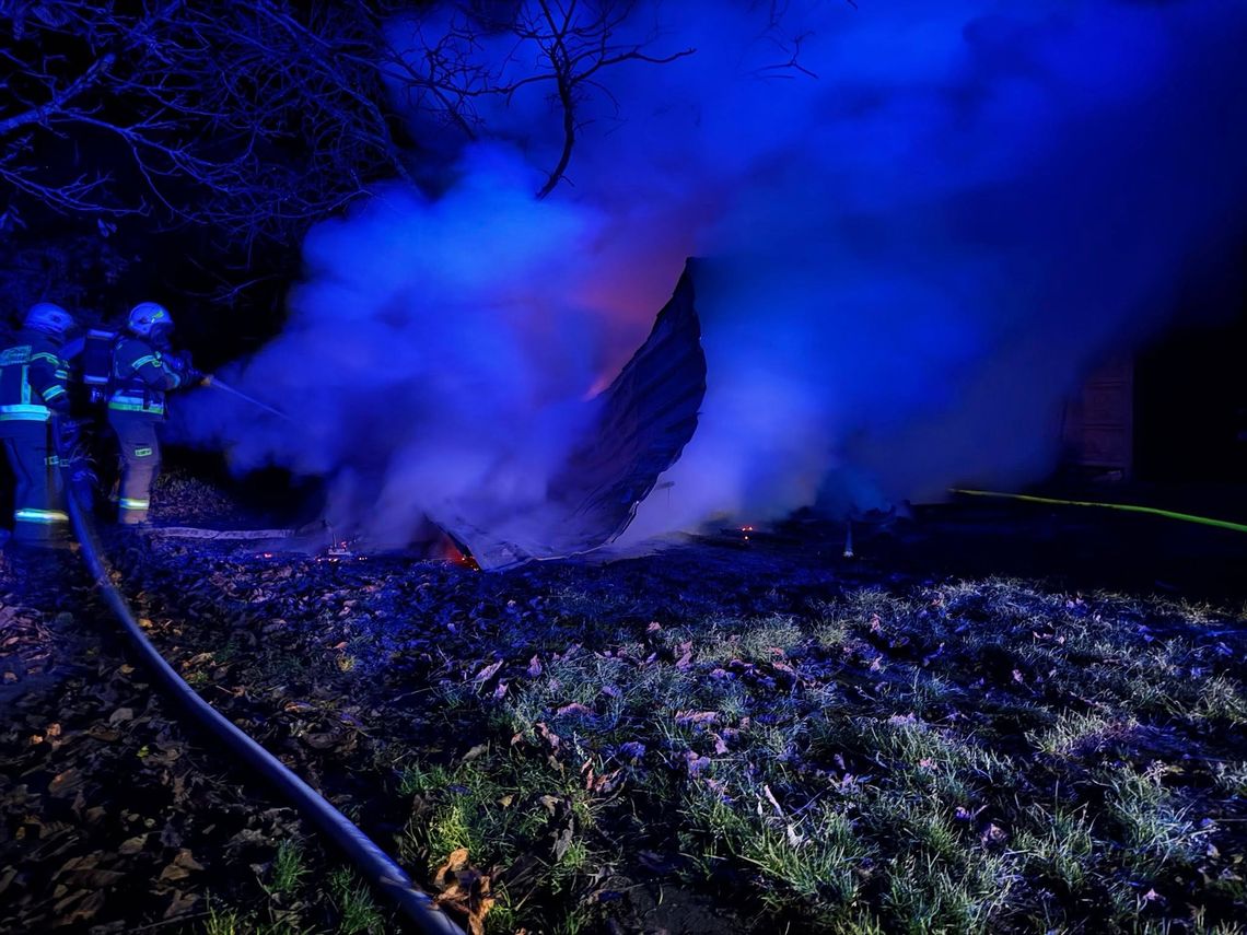 Pożar budynku gospodarczego w Gawłowie