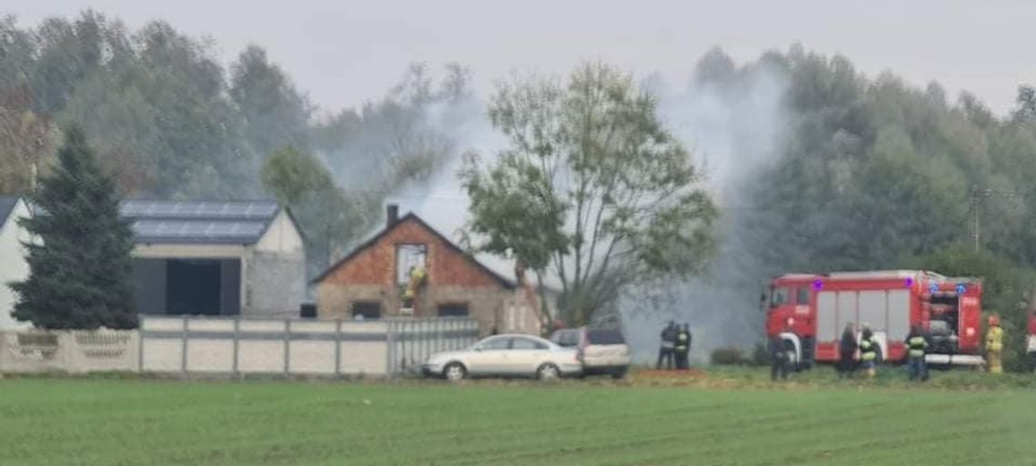 Pożar budynku gospodarczego w Pomianowie 