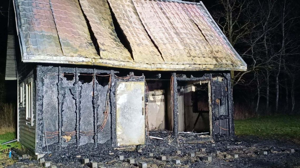 Pożar domku letniskowego w Krajęczynie. Straty sięgają 300 tys. zł