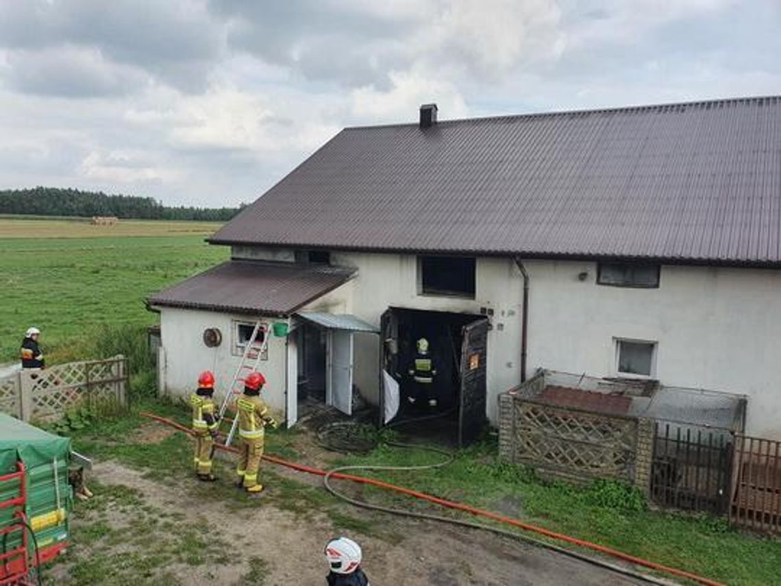 Pożar obory w Szczepkowie