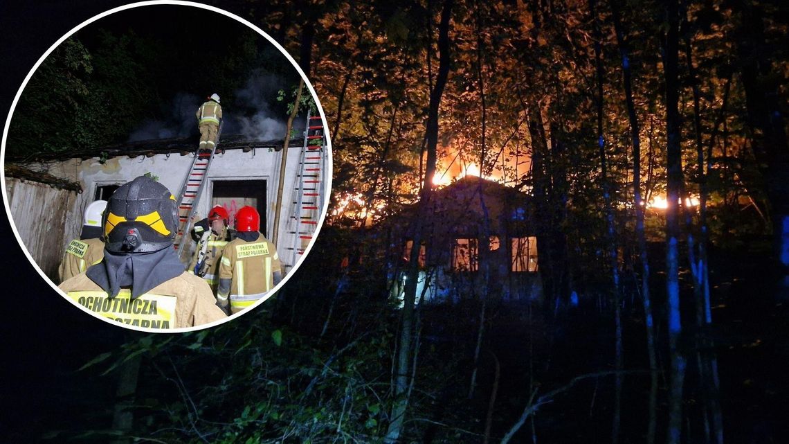 Pożar pustostanu w Płońsku. Strażacy walczyli z ogniem przez blisko 4 godziny