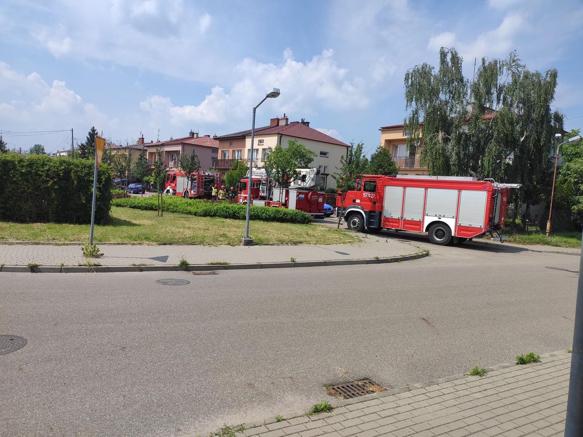 Pożar w domu przy ul. Armii Krajowej w Płońsku