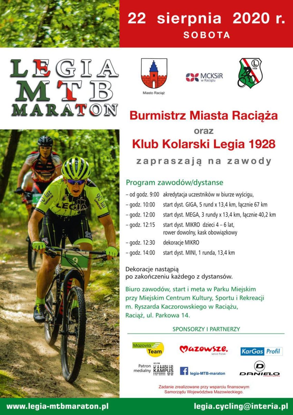 Raciąż przywita uczestników Legia MTB Marathon