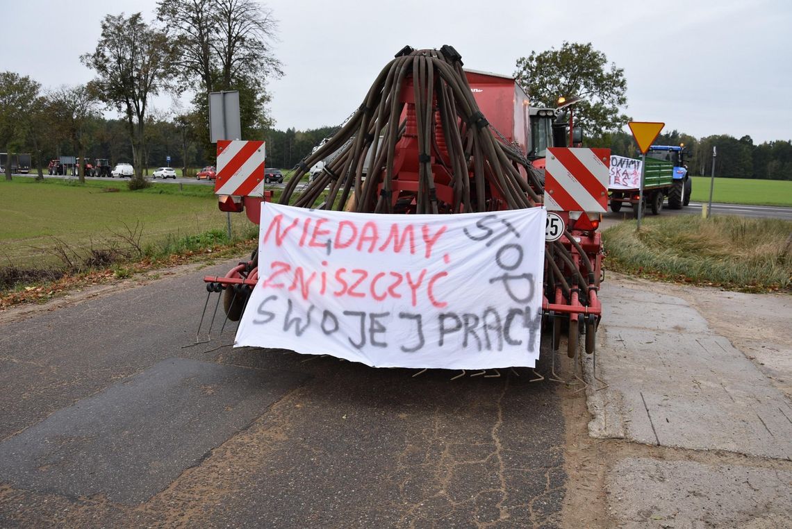 Rolnicy protestowali na drodze krajowej