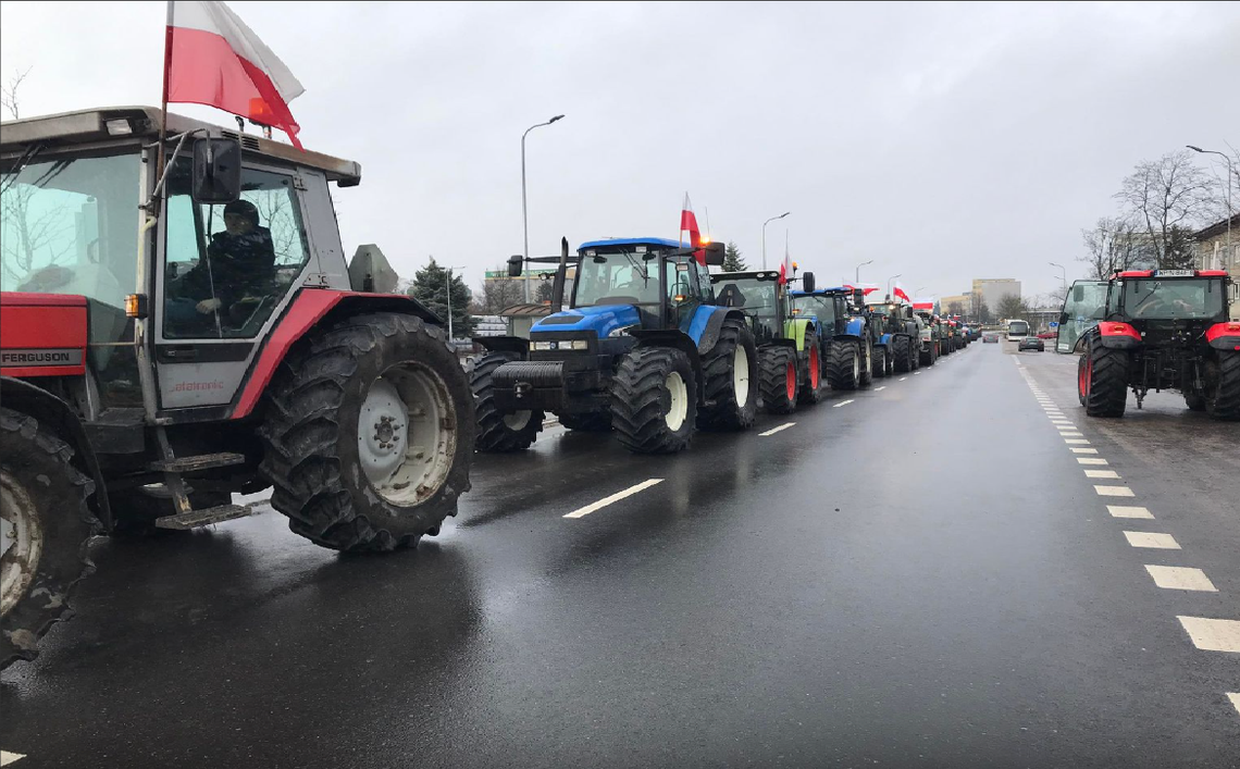 Rolniczy protest również w Czerwińsku i Wyszogrodzie. Zablokowana DK 62