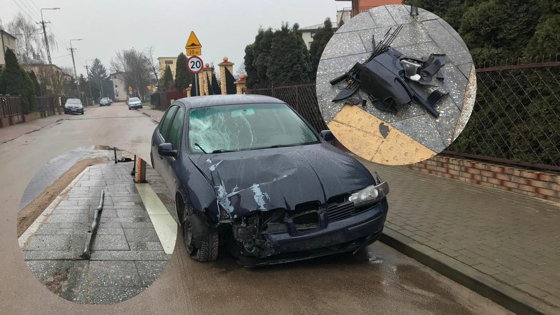 Skasował znaki drogowe, a później wydmuchał 2 promile