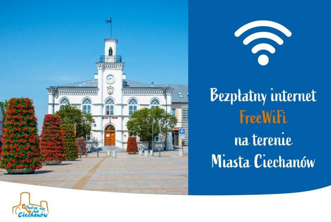 W Ciechanowie można już korzystać z bezpłatnego Wi-Fi 