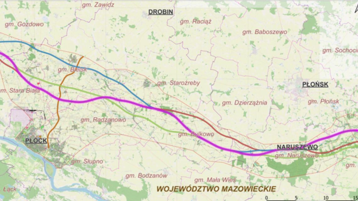 Wybrano wariant S10. Trasa przebiegnie m.in. przez powiaty płoński i płocki