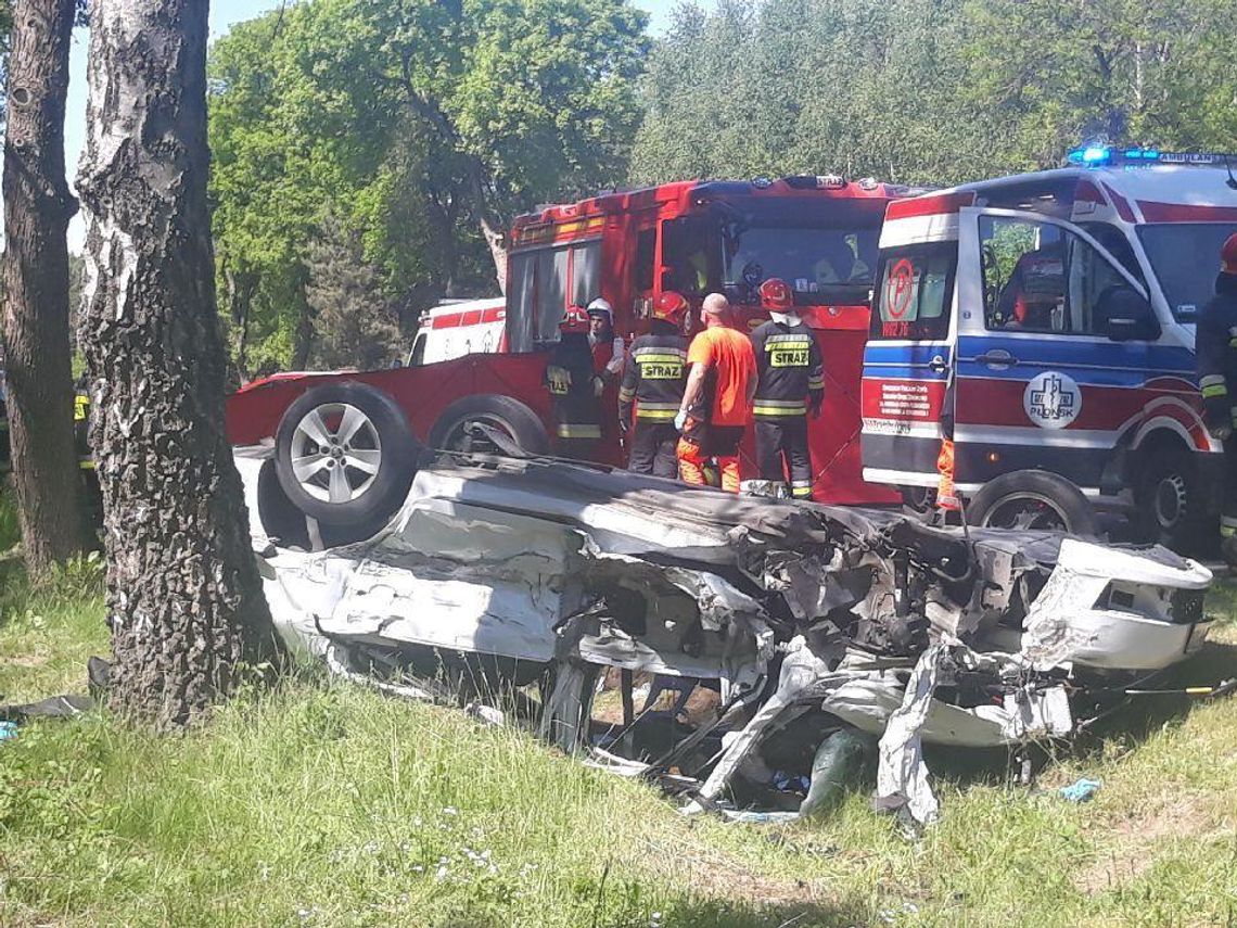 Wypadek drogowy w Zalesiu 