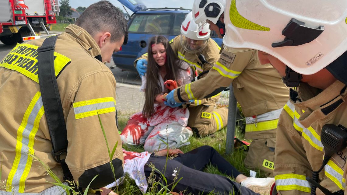 Wypadek, ucieczka sprawcy i poszkodowani - ćwiczenia PŁOŃSK 2025