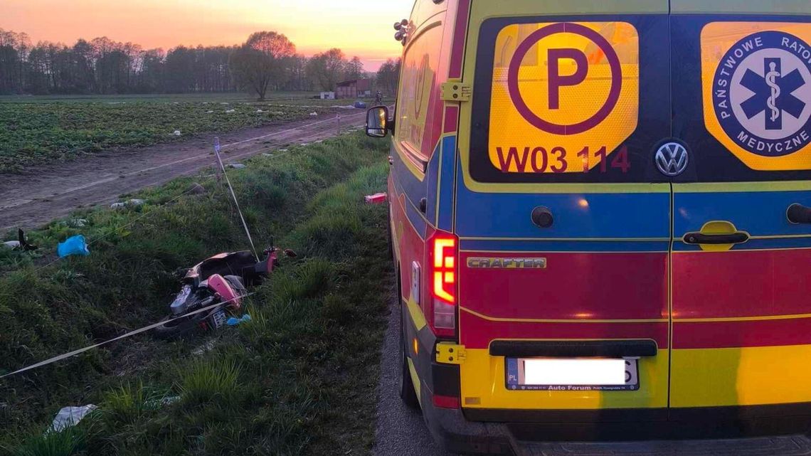 Wypadek w Stachowie. Kierowca oddalił się z miejsca zdarzenia, miał ponad 3 promile