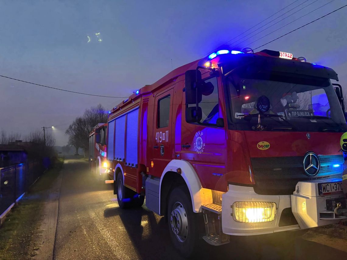 Zatrucie czadem pod Glinojeckiem. Jedna osoba trafiła do szpitala