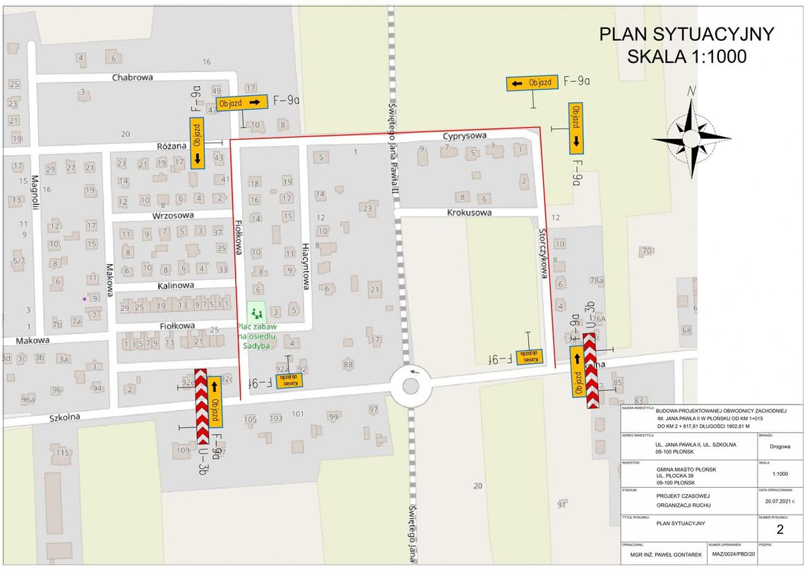 Zmiana ruchu w związku z budową rond Zmiana ruchu w związku z budową rond