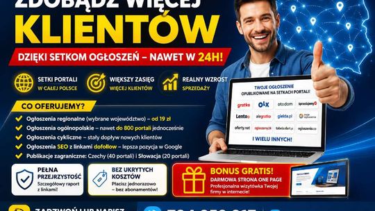 Opublikujemy Twoje ogłoszenie na setkach portali  | Dodawanie ogłoszeń