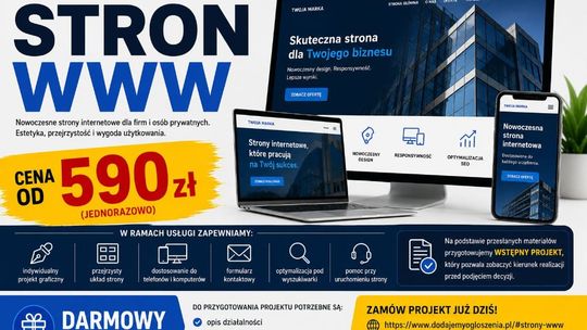 Profesjonalne strony WWW – nowoczesny projekt od 590 zł