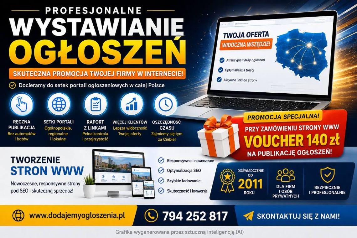 Profesjonalne dodawanie ogłoszeń dla każdej branży + Tanie strony WWW Profesjonalne dodawanie ogłoszeń dla każdej branży + Tanie strony WWW