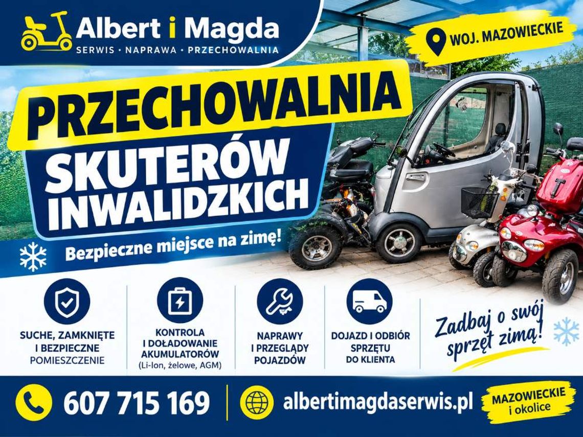 Przechowalnia i Serwis skuterów inwalidzkich / PRZECHOWALNIA NA ZIMĘ Przechowalnia i Serwis skuterów inwalidzkich / PRZECHOWALNIA NA ZIMĘ