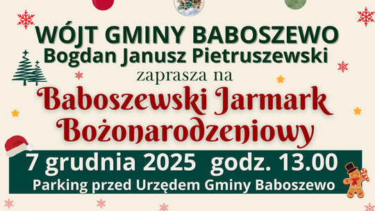 Baboszewo zaprasza na świąteczny jarmark 🎅🎁