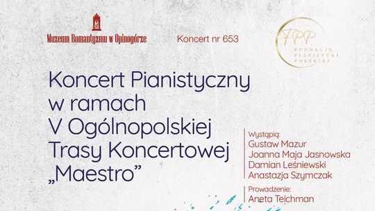 Koncert „MAESTRO” już 12 kwietnia w Opinogórze