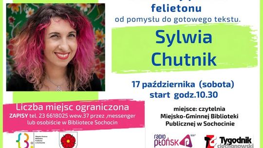 Spotkanie z Sylwią Chutnik w MGBP w Sochocinie