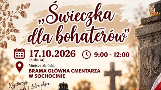„Świeczka dla bohaterów”. W Sochocinie zapłoną znicze na zapomnianych mogiłach
