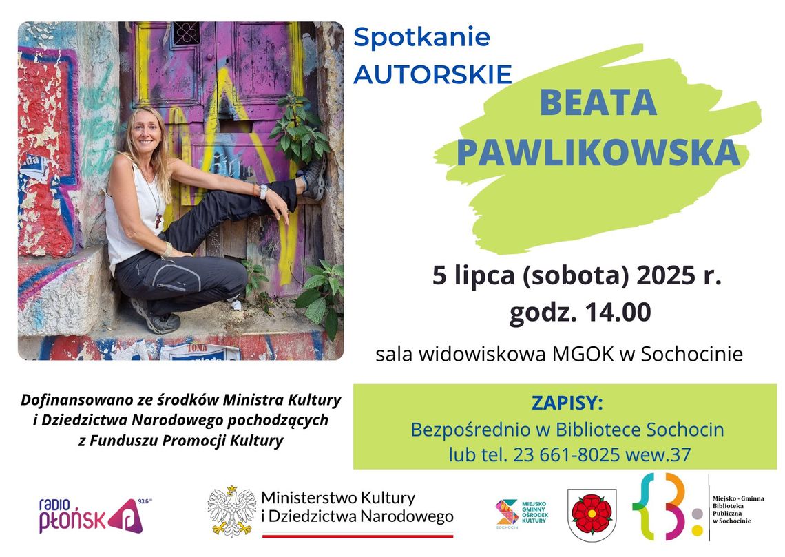 Beata Pawlikowska w sochocińskiej bibliotece Beata Pawlikowska w sochocińskiej bibliotece