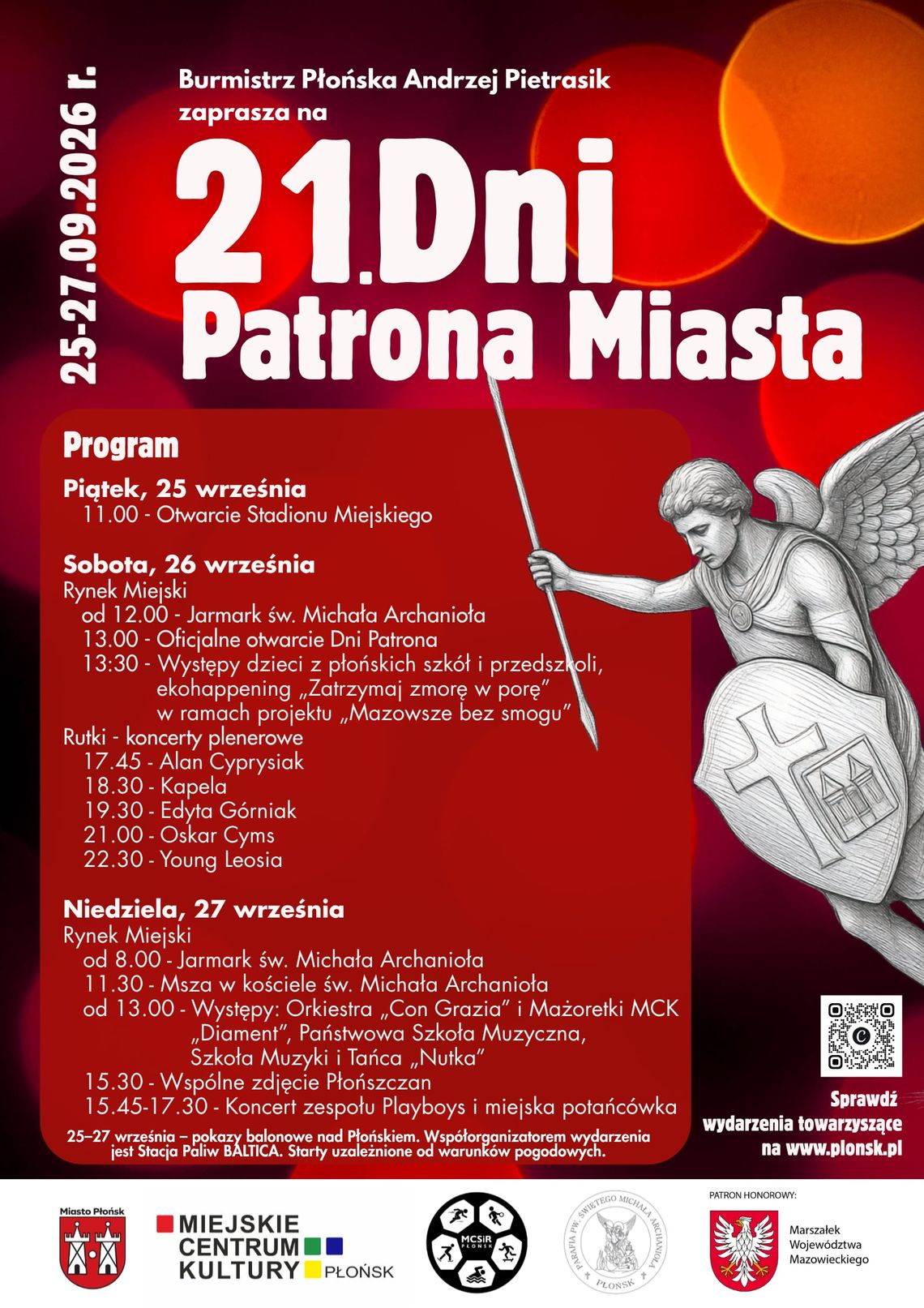 Dni Patrona Miasta Płońska 2026. Trzy dni koncertów, jarmarku i atrakcji Dni Patrona Miasta Płońska 2026. Trzy dni koncertów, jarmarku i atrakcji