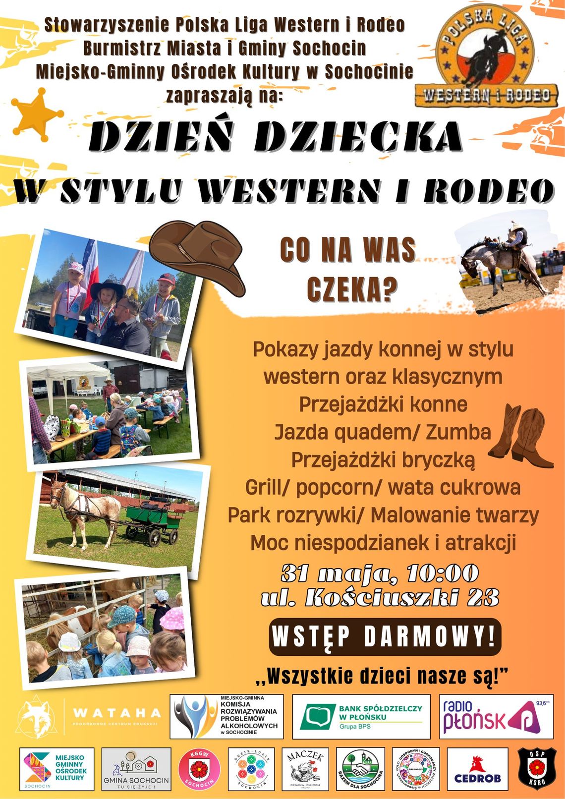Dzień Dziecka w Sochocinie w stylu western i rodeo Dzień Dziecka w Sochocinie w stylu western i rodeo