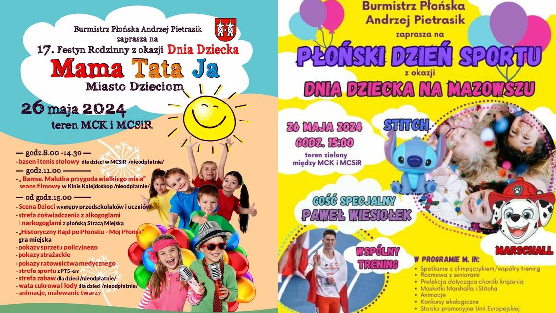 Festyn "Mama, Tata, Ja - miasto dzieciom" i spotkanie z Pawłem Wiesiołkiem Festyn "Mama, Tata, Ja - miasto dzieciom" i spotkanie z Pawłem Wiesiołkiem