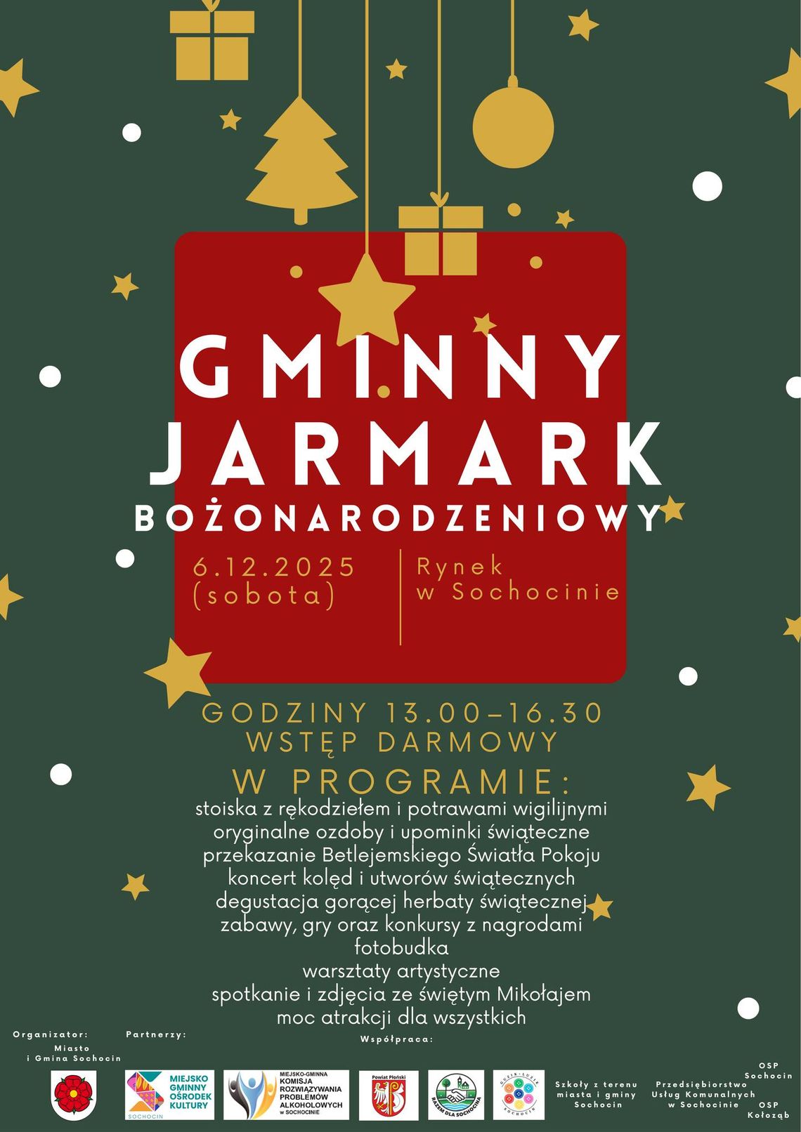 Gminny Jarmark Bożonarodzeniowy w Sochocinie