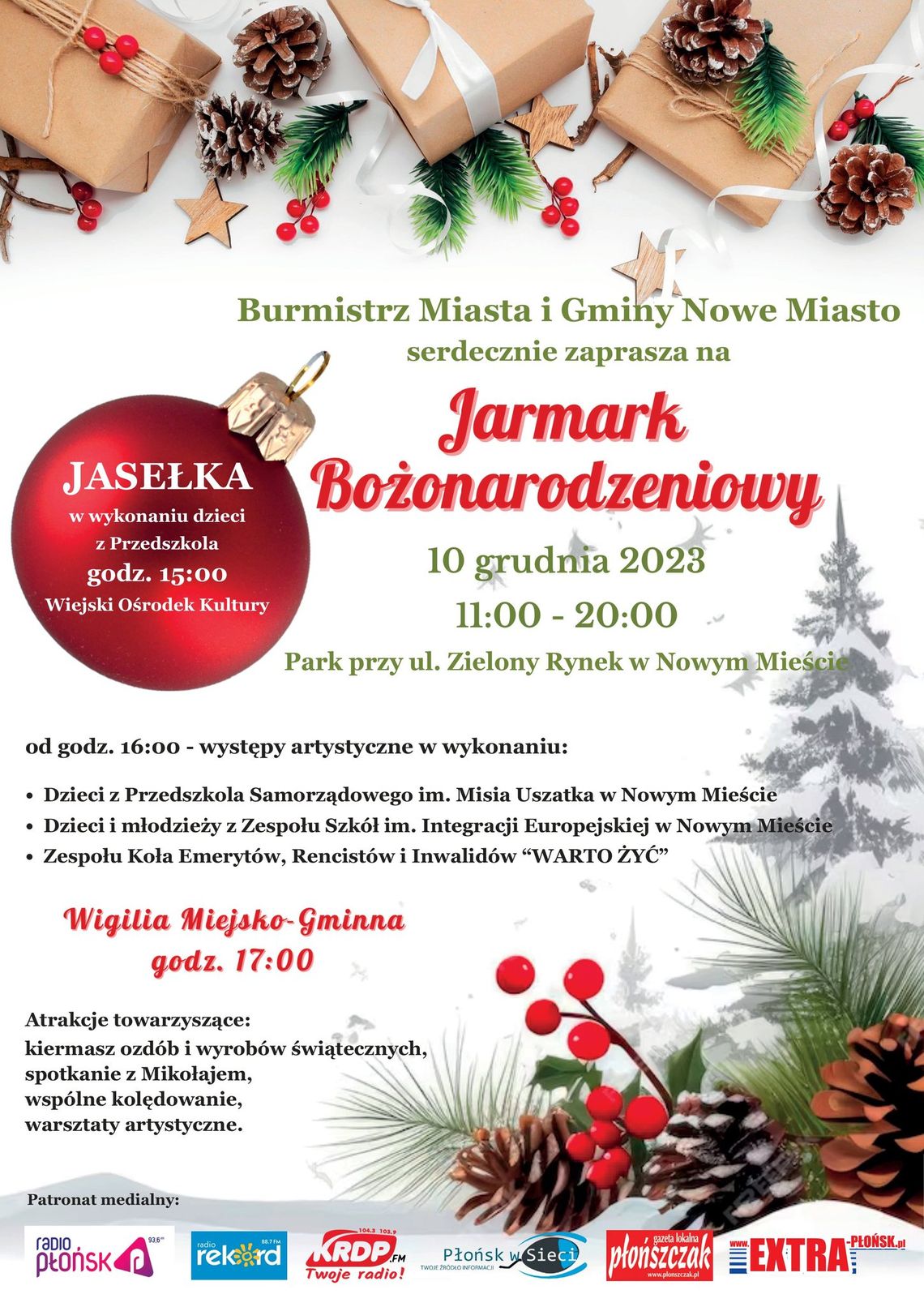 Jarmark bożonarodzeniowy w Nowym Mieście