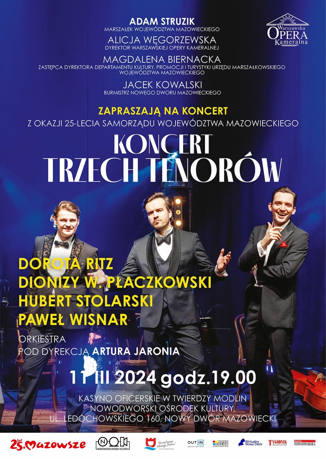Koncert Trzech Tenorów w Kasynie Oficerskim