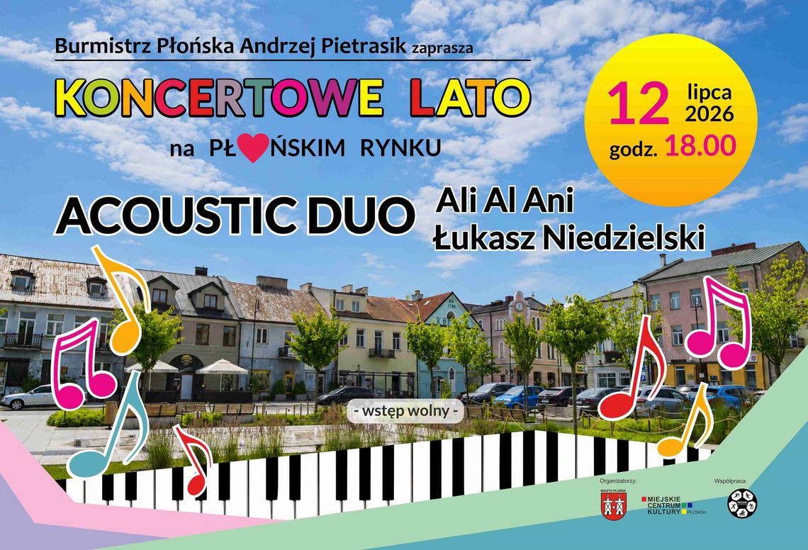 Koncertowe Lato w płońskim rynku: ACUSTIC DUO