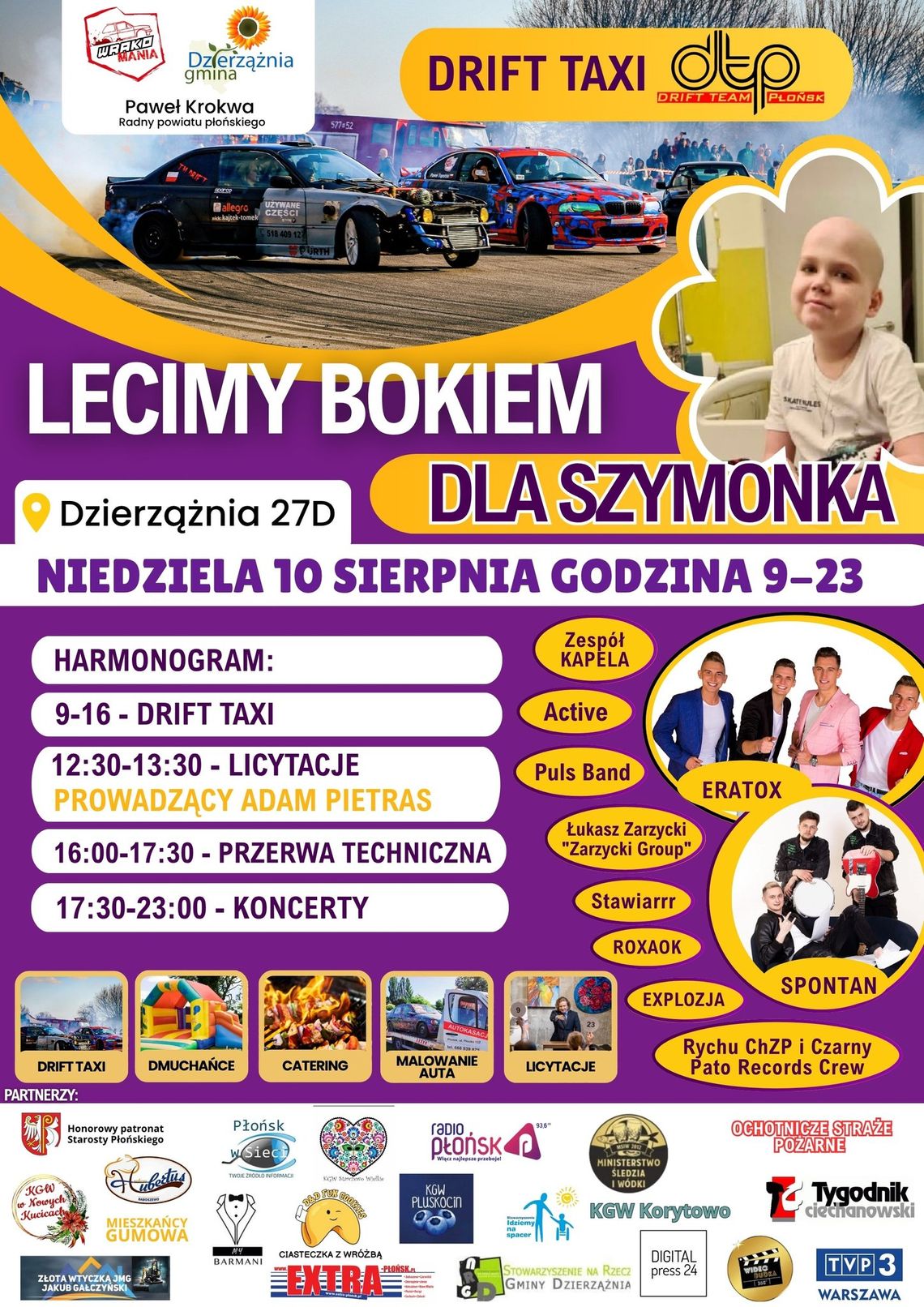 „Lecimy Bokiem dla Szymonka” – Charytatywna Niedziela Driftowa w Dzierzążni!