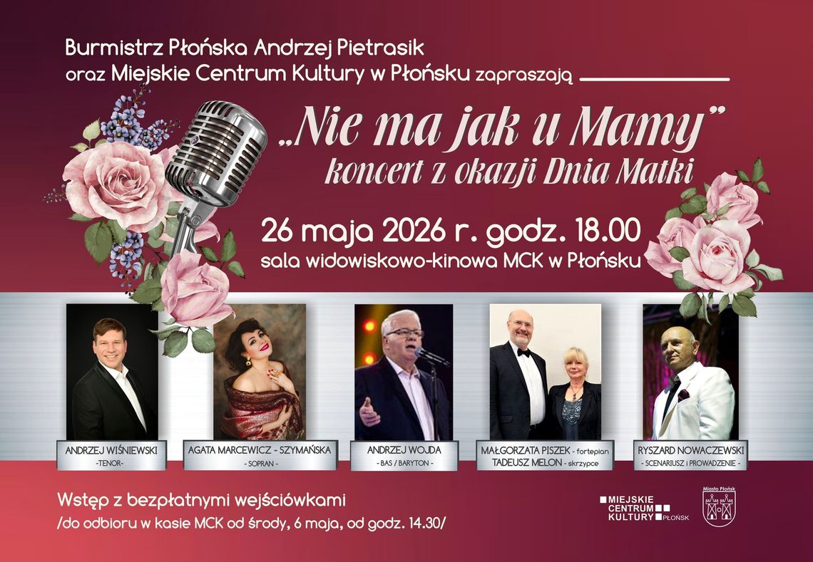 Koncert z okazji Dnia Matki pt. „Nie ma jak u mamy”