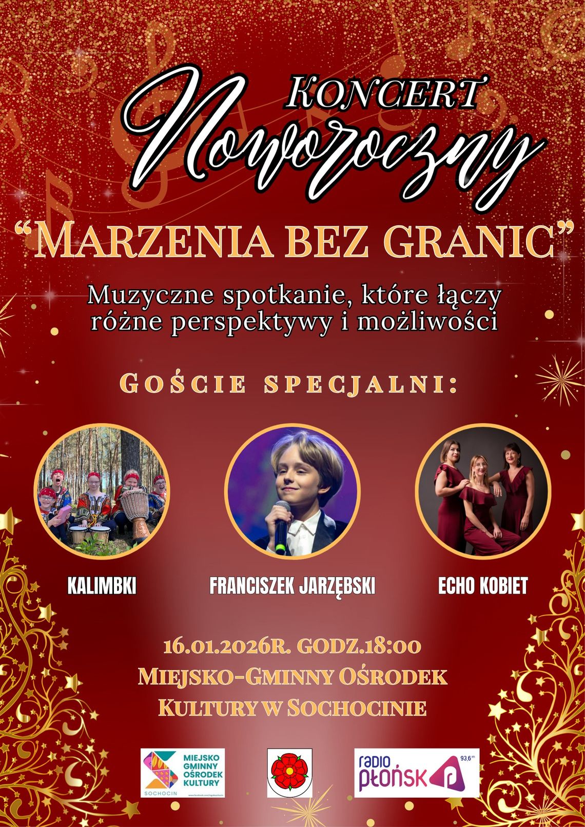 Noworoczny koncert "Marzenia bez granic" w MGOK Sochocin