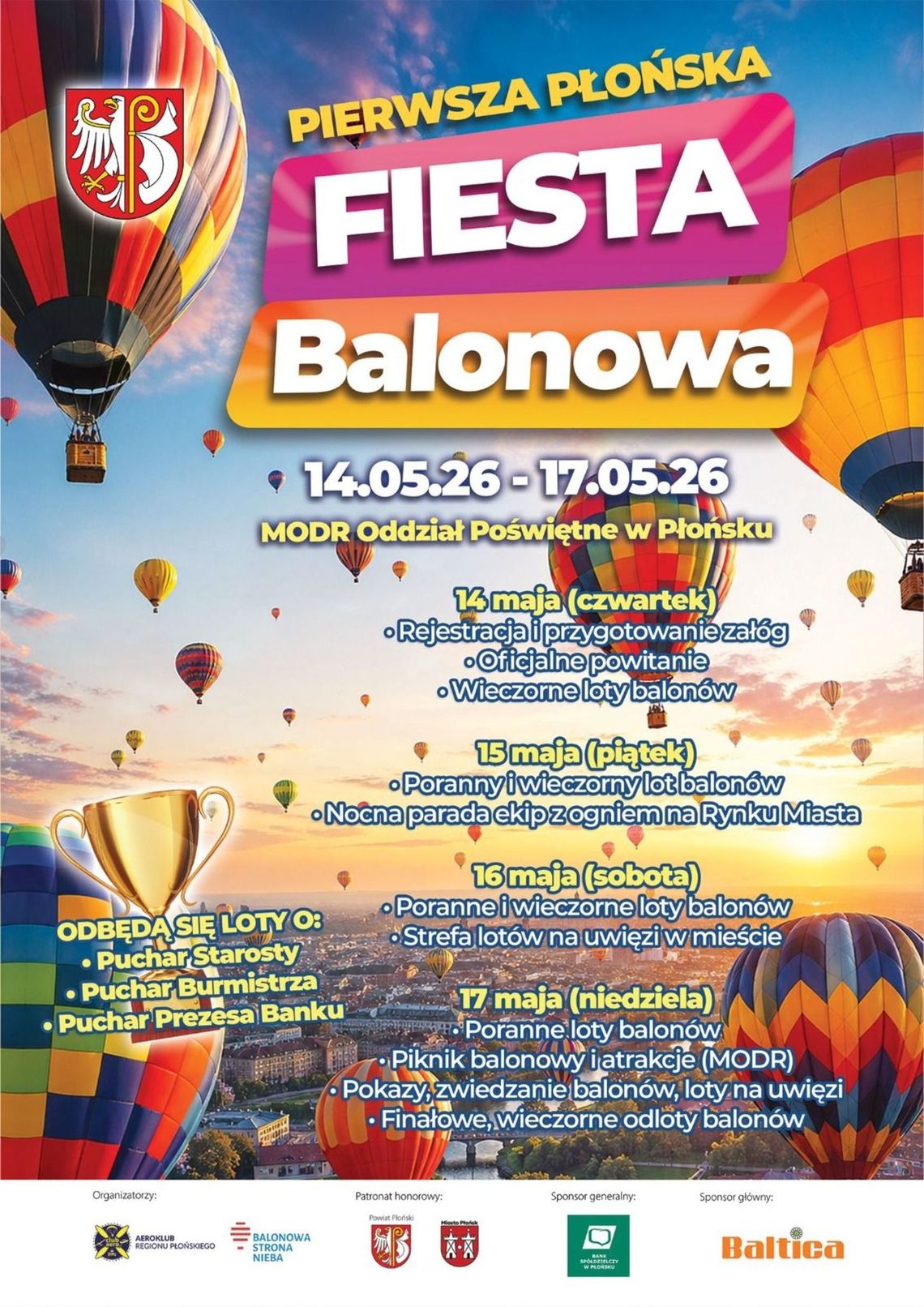 PŁOŃSK BALONOWO! Pierwsza Balonowa Fiesta nad miastem! PŁOŃSK BALONOWO! Pierwsza Balonowa Fiesta nad miastem!